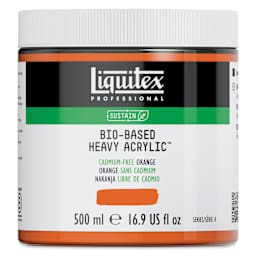 Liquitex Bio-Based Heavy Body Acrylic Paint - Cadmium-Free Orange, 500 ml