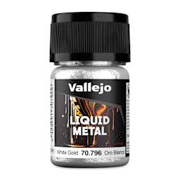 Vallejo Liquid Metal Alcohol Paint - White Gold, 35 ml