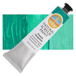 Natural Earth Paint Natural Acrylik Paint - French Turquoise, 59 ml tube and swatch