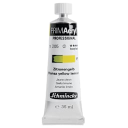 Schmincke Primacryl Professional Acrylic Paint - Hansa Yellow Lemon, 35 ml Tube