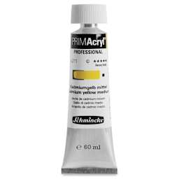 Schmincke Primacryl Professional Acrylic Paint - Cadmium Yellow Medium, 60 ml Tube