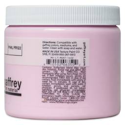 Gaffrey Art Material Standard Body Acrylic Paint - Light Magenta, 473 ml jar side