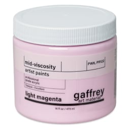 Gaffrey Art Material Standard Body Acrylic Paint - Light Magenta, 473 ml jar