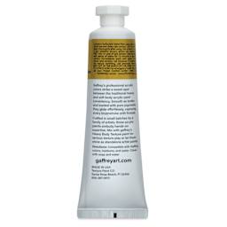 Gaffrey Art Material Standard Body Acrylic Paint - Yellow Ochre, 59 ml tube back