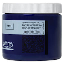 Gaffrey Art Material Standard Body Acrylic Paint - Phthalo Blue, 473 ml jar side view