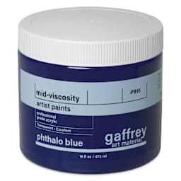 Gaffrey Art Material Standard Body Acrylic Paint - Phthalo Blue, 473 ml jar