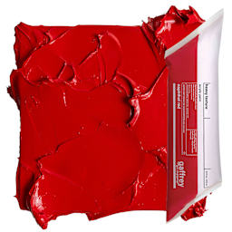 Gaffrey Heavy Body Texture Acrylic Paint - Naphthol Red, 16 oz pouch and swatch