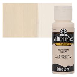 FolkArt Multi-Surface Acrylic Paint - Parchment, 59 ml bottle and swatch