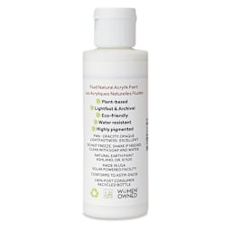 Natural Earth Paint Natural Fluid Acrylik Paint - Titanium White Rutile, 118 ml - back