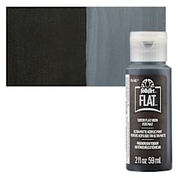 FolkArt Flat Ultra Matte Acrylic Paint - Flat Iron, 2 oz bottle and swatch