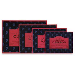 L’Aquarelle Canson Héritage Watercolor Paper - Several sizes of Hot press Blocks shown