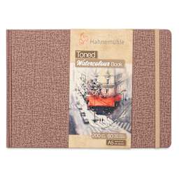 Hahnemühle Toned Watercolor Book - Beige, 5-3/4" x 8-1/4", front of the packaging