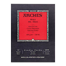 Arches Oil Paper Pads - 12" x 16", 12 Sheets