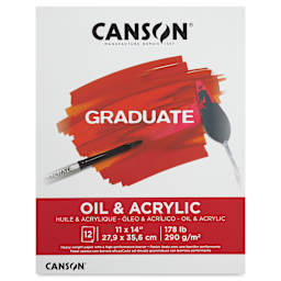 Canson Graduate Oil and Acrylic Pad - 11" x 14", front cover