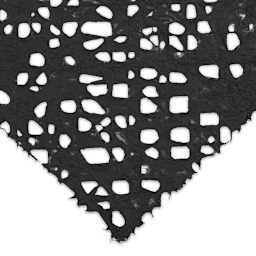 Black Ink Thai Melook Lace Paper - Closeup of Black Lace corner