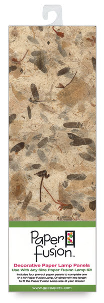 Paper Fusion Decorative Paper Lamp Panels - Natural Garden pattern in package