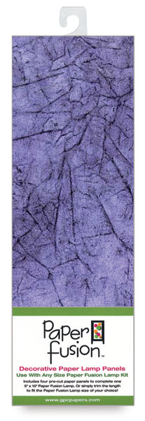 Paper Fusion Decorative Paper Lamp Panels - Blue Marble pattern in package