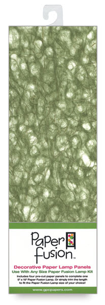 Paper Fusion Decorative Paper Lamp Panels - Olive Ogura Lace pattern in package