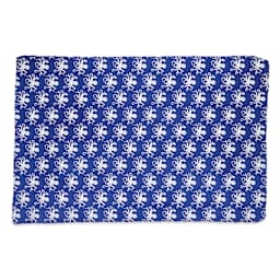 Aitoh Octopus Print Lokta Papers - White on Blue, 19-1/2" x 29-1/2"