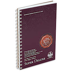 Aquabee Super Deluxe Sketchbook - Angled view of cover of side spiral-bound sketchbook