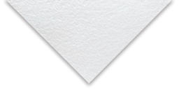 Canson Montval Watercolor Paper - Closeup of corner of Rough paper showing texture and color
