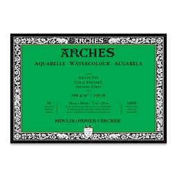 Arches Watercolor Block - 7" x 10", Cold Press, 20 Sheets
