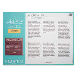 Fabriano Artistico Enhanced Watercolor Block - Traditional White, Cold Press, 18" x 24" (back)