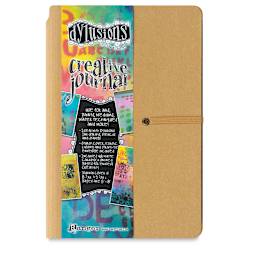 Ranger Dylusions Creative Journal - Front cover showing label and elastic cord closure
