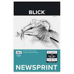 Blick Studio Newsprint Pad - 12" x 18", 50 Sheets, front of pad