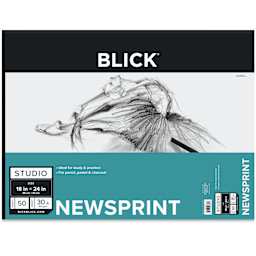 Blick Studio Newsprint Pad - 18" x 24", 50 Sheets, front of pad