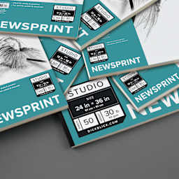 Blick Studio Newsprint Pads, laid on one another