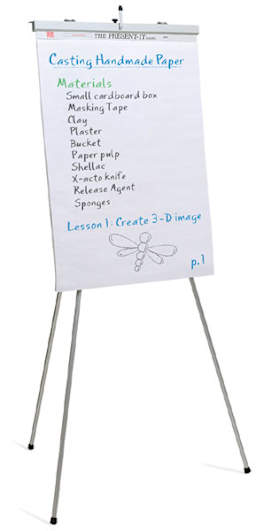 Present-It Easel Pad - Pad shown on easel
