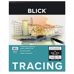 Blick Studio Tracing Paper Pad - 14" x 17", 100 Sheets, front of pad