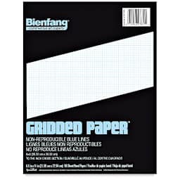 Bienfang Gridded Paper Pad - 8 x 8 Grid, 8-1/2" x 11", front cover