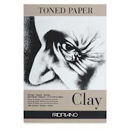 Fabriano Toned Paper Pad - Front of Pad of Clay Toned Paper 