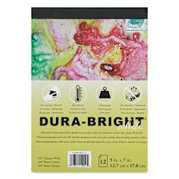 Grafix Dura-Bright Pad - 5" x 7", White  (front of pad)