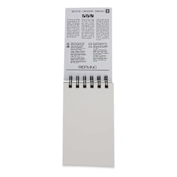 Fabriano 1264 Sketch Pad, 3-1/2" x 5", Spiral, 100 Sheets, Portrait, Open