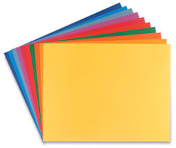 Canson Mi-Teintes Art Paper - Bright Colors, Pkg of 10, sheets fanned out