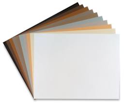 Canson Mi-Teintes Art Paper - Muted Colors, Pkg of 10, sheets fanned out