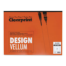 Clearprint 1000H Drafting Vellum Pad - 18" x 24", 50 Sheets, front