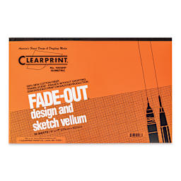 Clearprint Drafting and Design Fade-Out Vellum - 11" x 17", Isometric Grid, 50 Sheets - front