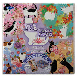 Aitoh Playful Cats Origami Paper - 5-7/8" x 5-7/8", Pkg of 28, front of package