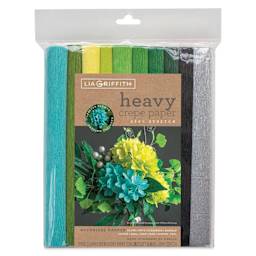 Lia Griffith Crepe Paper - Double-Sided Sheets, Green, Pkg of 2 front of packaging