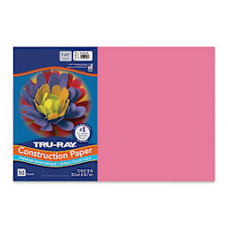 Pacon Tru-Ray Construction Paper - 12" x 18", Shocking Pink, 50 Sheets