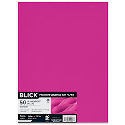 Blick Premium Colored Art Paper - 9" x 12", Raspberry, 50 Sheets