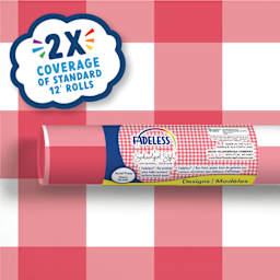 Fadeless Schoolgirl Style Bulletin Paper - Red Cottage Gingham, 47-1/4" x 25' Roll, in packaging