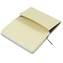 Moleskine Classic Hardcover Notebook - Black, Ruled, 8-1/4" x 5" (back pocket)