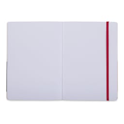 Pentalic Recycled Traveler's Sketchbook - 8-1/4'' x 5-7/8'', Red (Open)