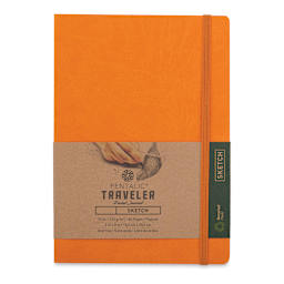 Pentalic Recycled Traveler's Sketchbook - 8-1/4" x 5-7/8", Orange