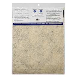 Aitoh Decorative Lokta Paper Pack - Black and White, 12" x 12", Pkg of 5, back of packaging
